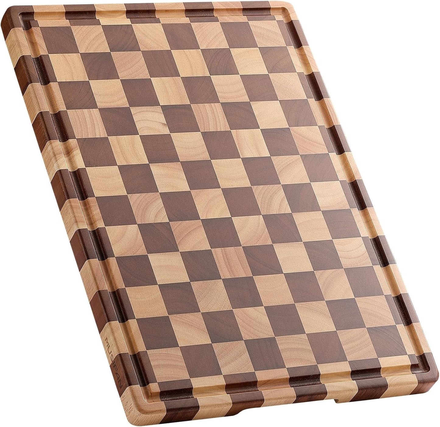 Acacia Wood Cutting Board for Kitchen \u2013 Chopping Board with Grooves & Handles, Large Wooden Cutting Board for Meat, Vegetables, Fruits, Cheese and Fruits Ideal Kitchen Gifts