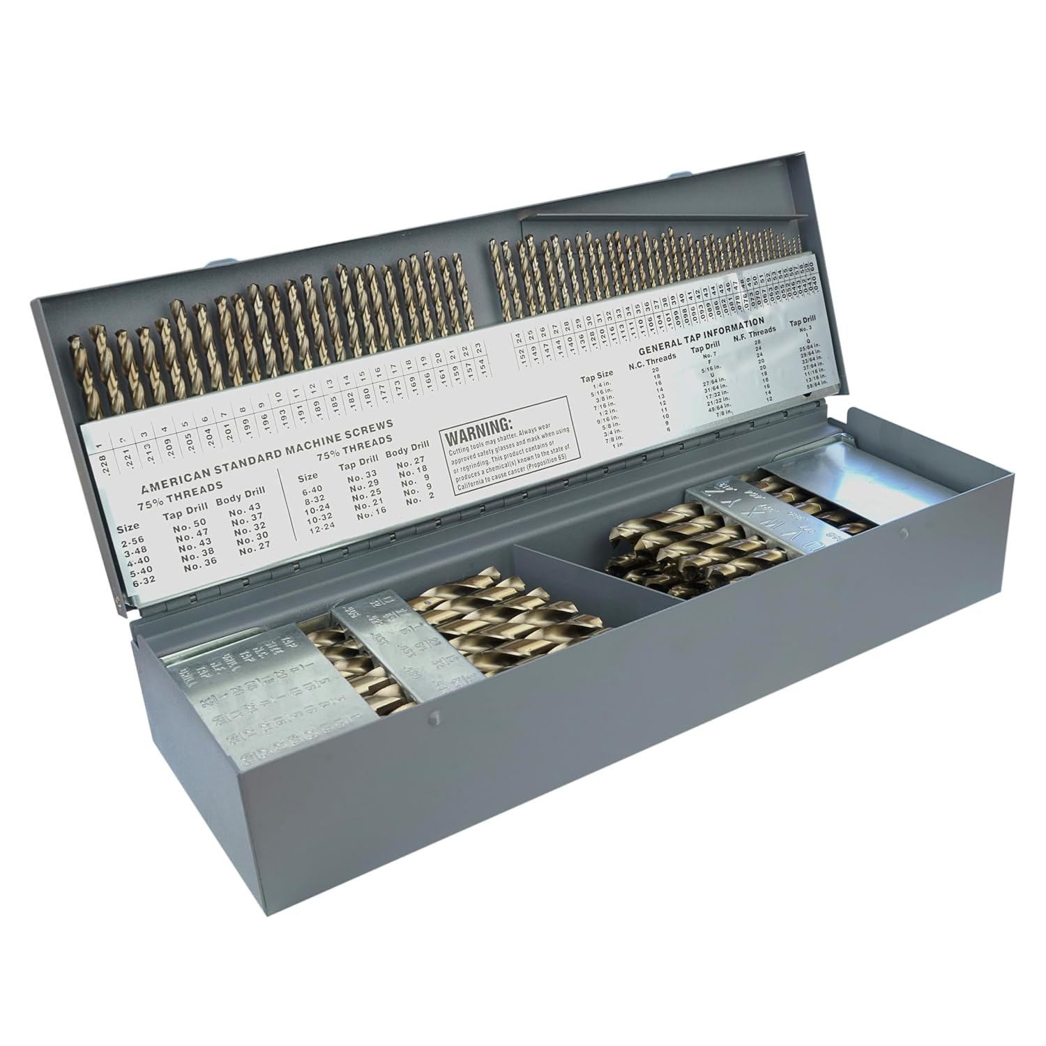 Sabre Tools 115-Piece Cobalt Drill Bit Set \u2013 Drill Bits for Metal, M35 Cobalt Metal Drill Bit Set, Split Point Cobalt Drill Bits, Heavy-Duty Drill Bits for Steel, Hard Metal, Cast Iron (Cobalt 115pcs)