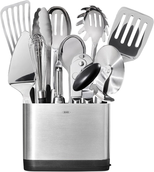 OXO Steel Piece Utensil Set, 15 PC, Stainless Steel