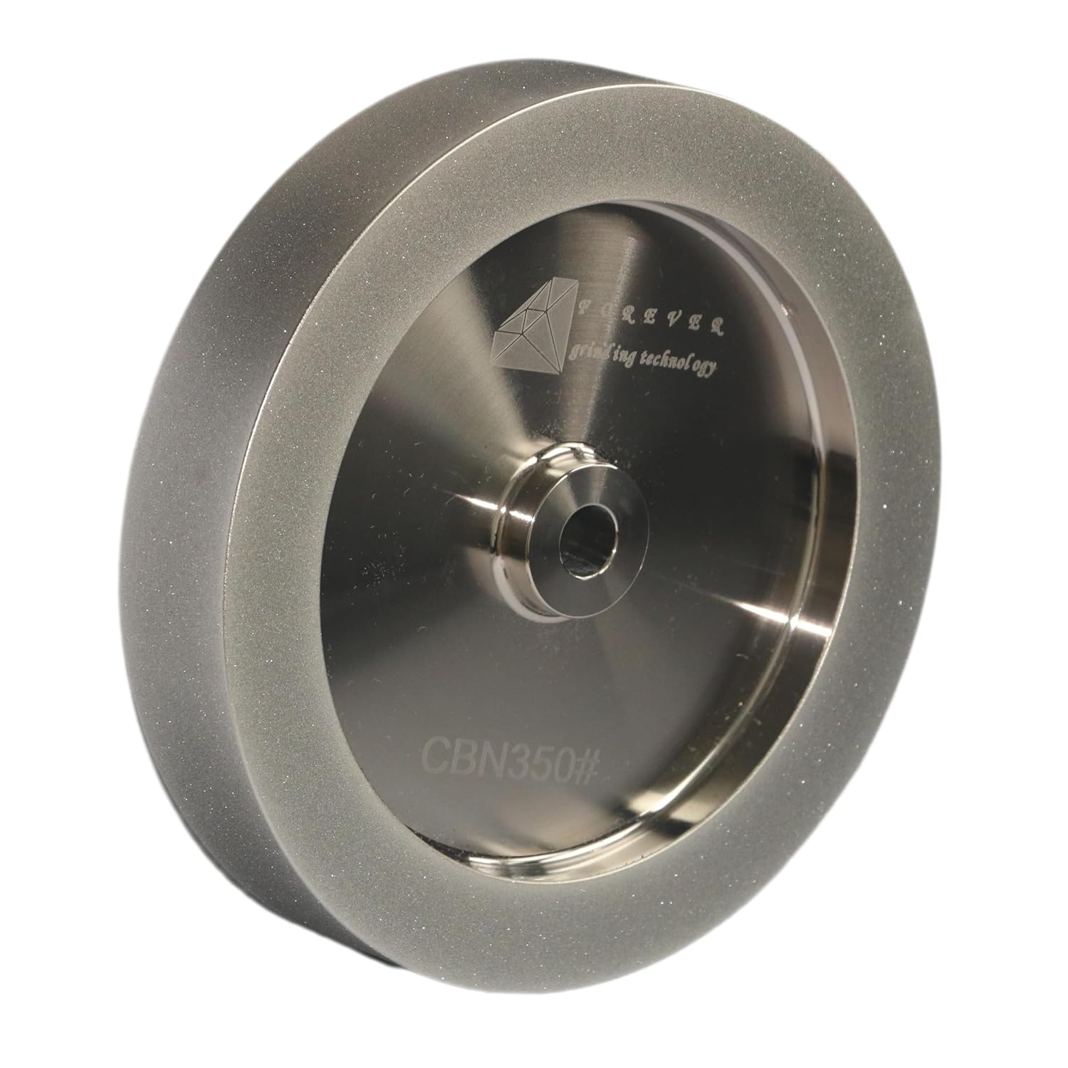 CBN Wheel 8 inch,CBN Grinding Wheels 8" Diameter,5\/8" Bore,1.5" Wide,1" Down The Side,Suitable for Sharpening Woodturning and HSS Tools(350 Grit)