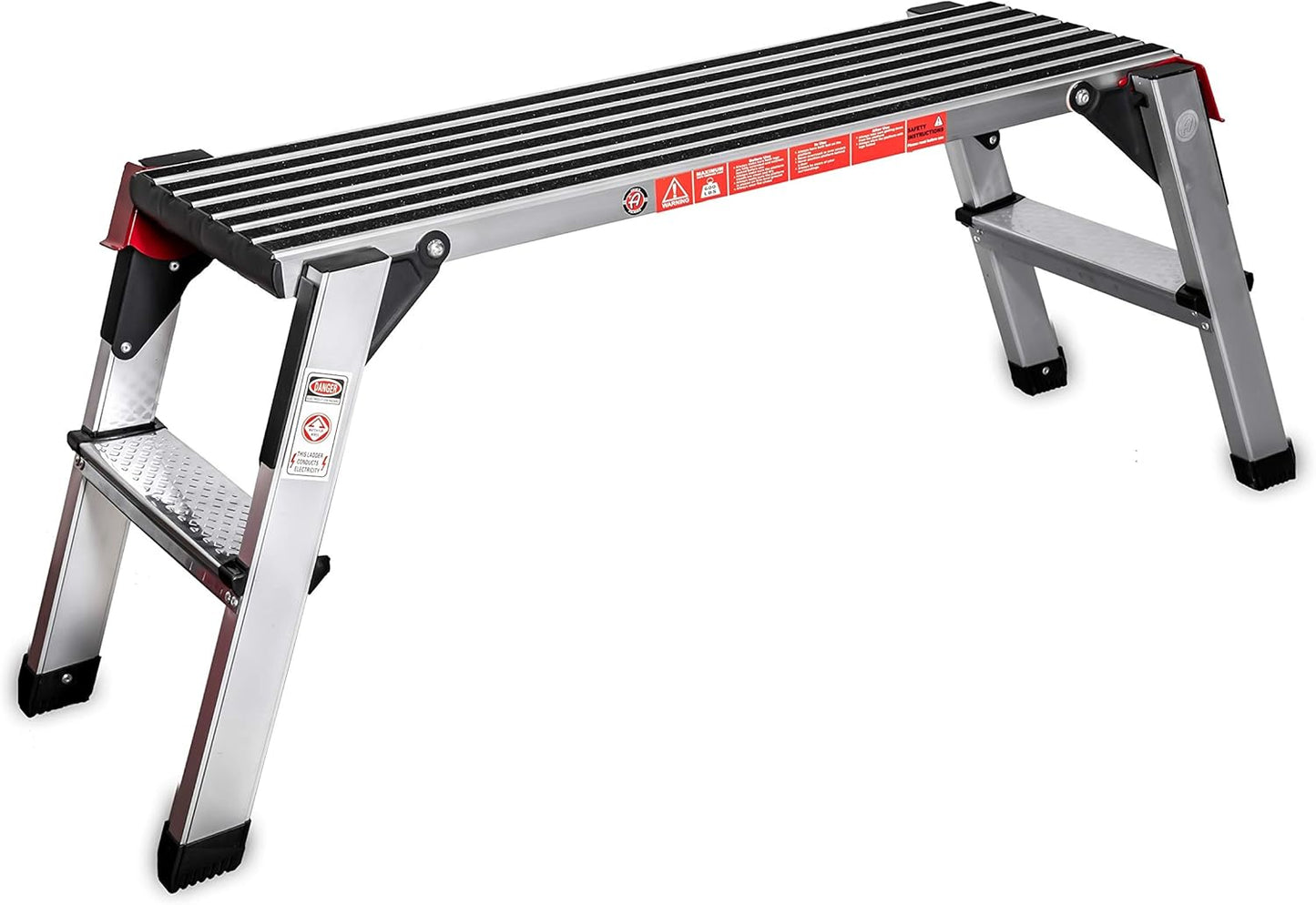 Adam's Polishes Standard Step Stool - Folding Foot Stool Ladder Or Work Bench For Auto Detailing Garage DIY Tool & Household Projects - Use During Car Wash Drying On Truck Boat or RV (38 x 12)