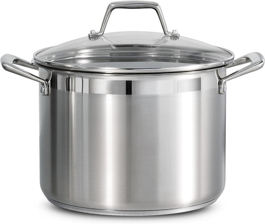 Tramontina Lock & Drain Stainless Steel 8-Quart Pasta Pot with Lid and Strainer