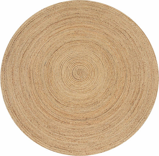 Rug Area Rugs Natural Jute 4' Round for Livingroom Bedroom Washable Reversible RagRug Braided Carpet Farmhouse Kitchen Indoor Outdoor Area Runner Mat for Hallway, Entryway,Garage, Patio