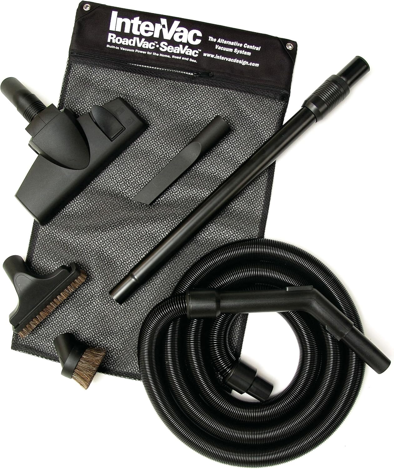 Intervac Tool Kit Central Vacuum Accessories, Vacuum Attachments, 35' Stretch Hose and More Vacuum Accessories, Easy to use, Compatible with All Intervac's Models