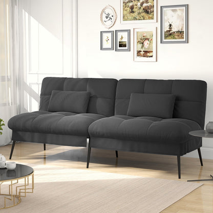 COMHOMA Cloud Comfort Convertible Futon Sofa Bed, Gray