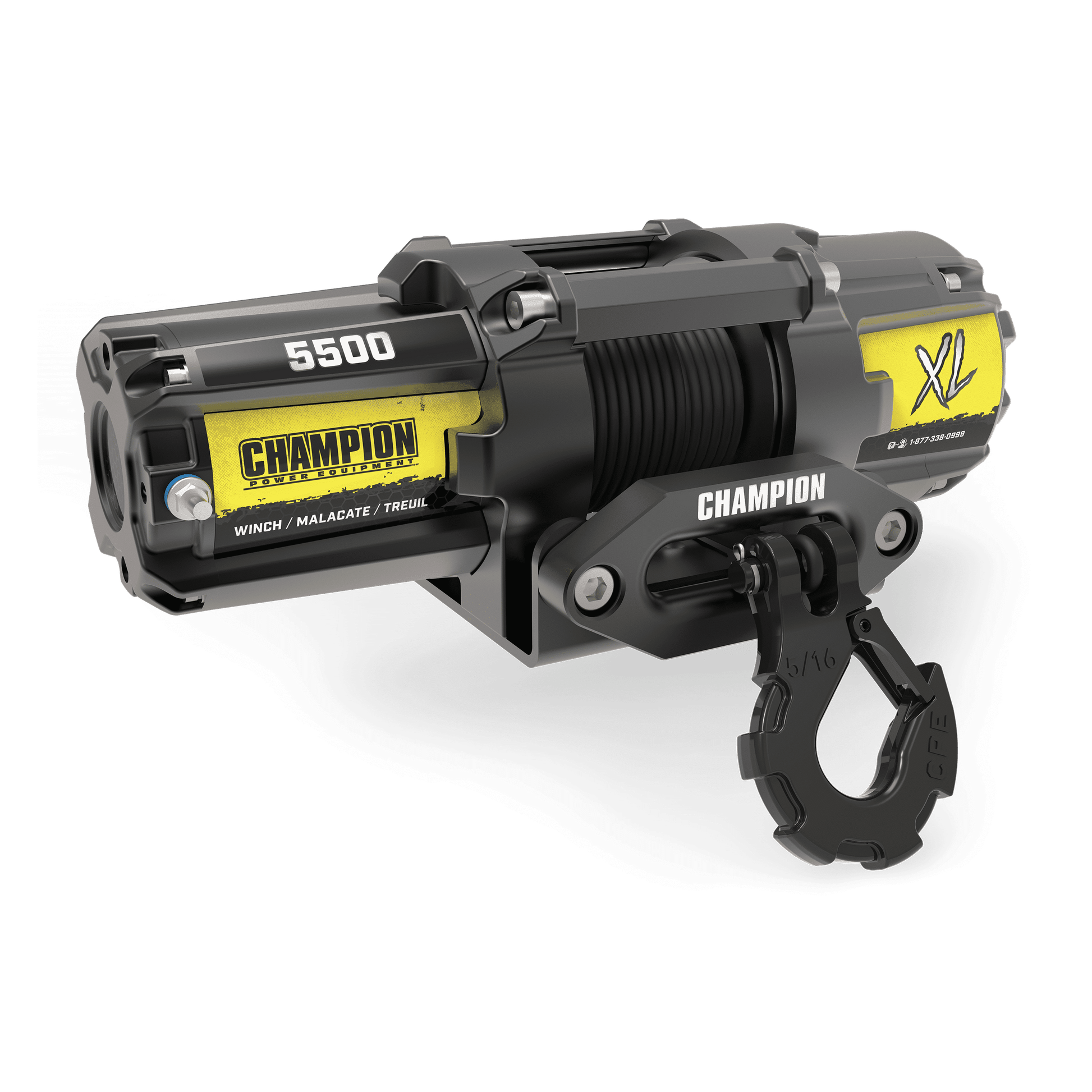 Champion Power Equipment XL 5500-lb. ATV/UTV Synthetic Rope Winch Kit