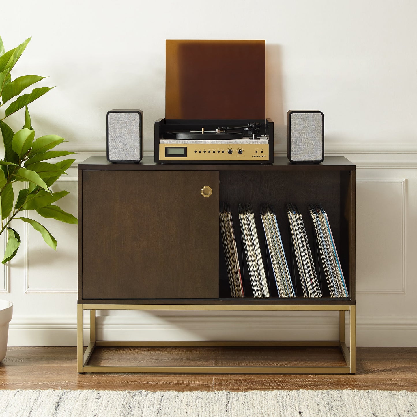 Crosley Furniture Byron Vinyl Record Storage Media Console