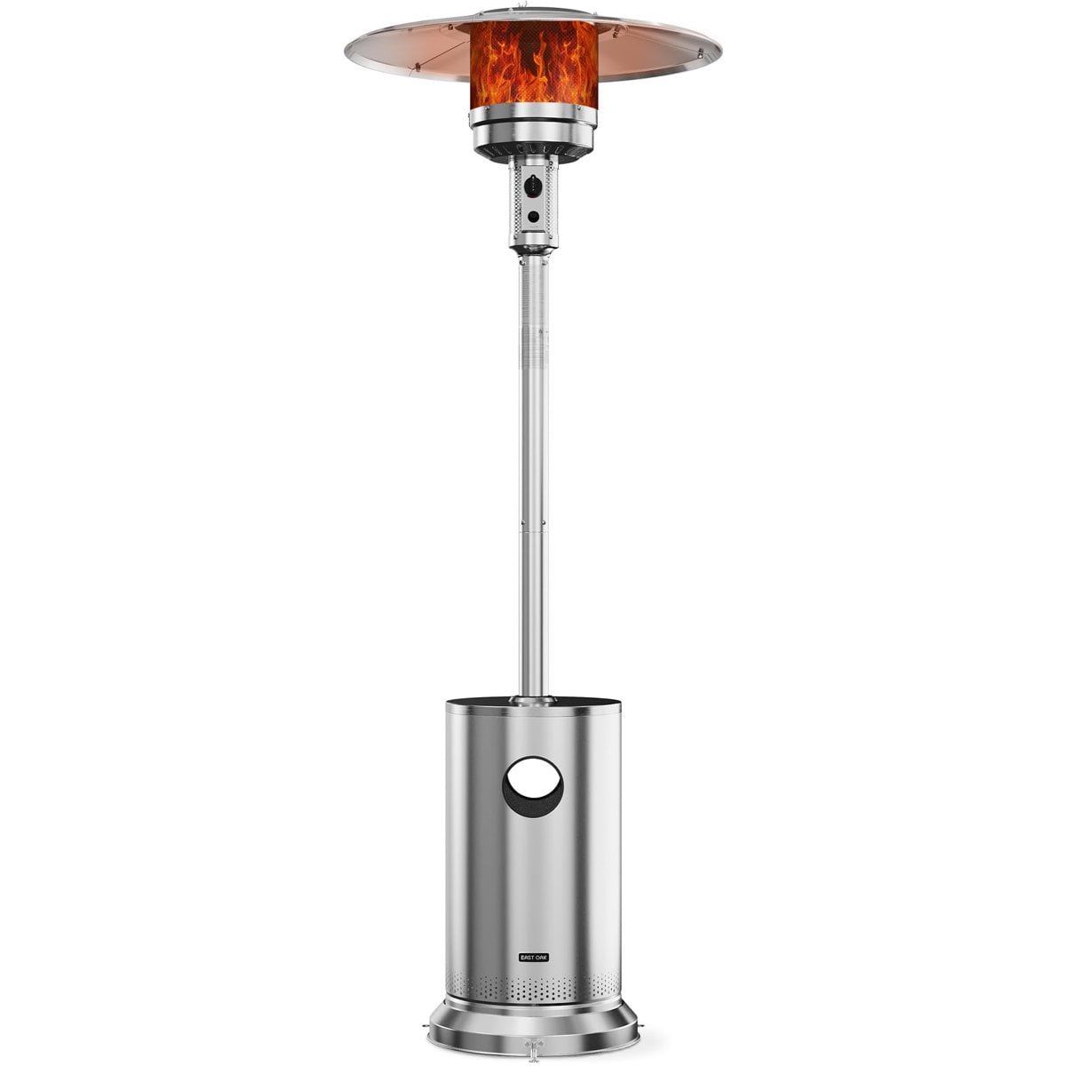 EAST OAK 50,000 BTU Patio Heater Outdoor Propane Heaters with Wheels Portable for Home Commercial Use, Round