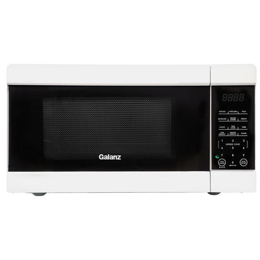 Galanz 1.1 cu ft 1000W Countertop Microwave Oven in White with One Touch Express Cooking