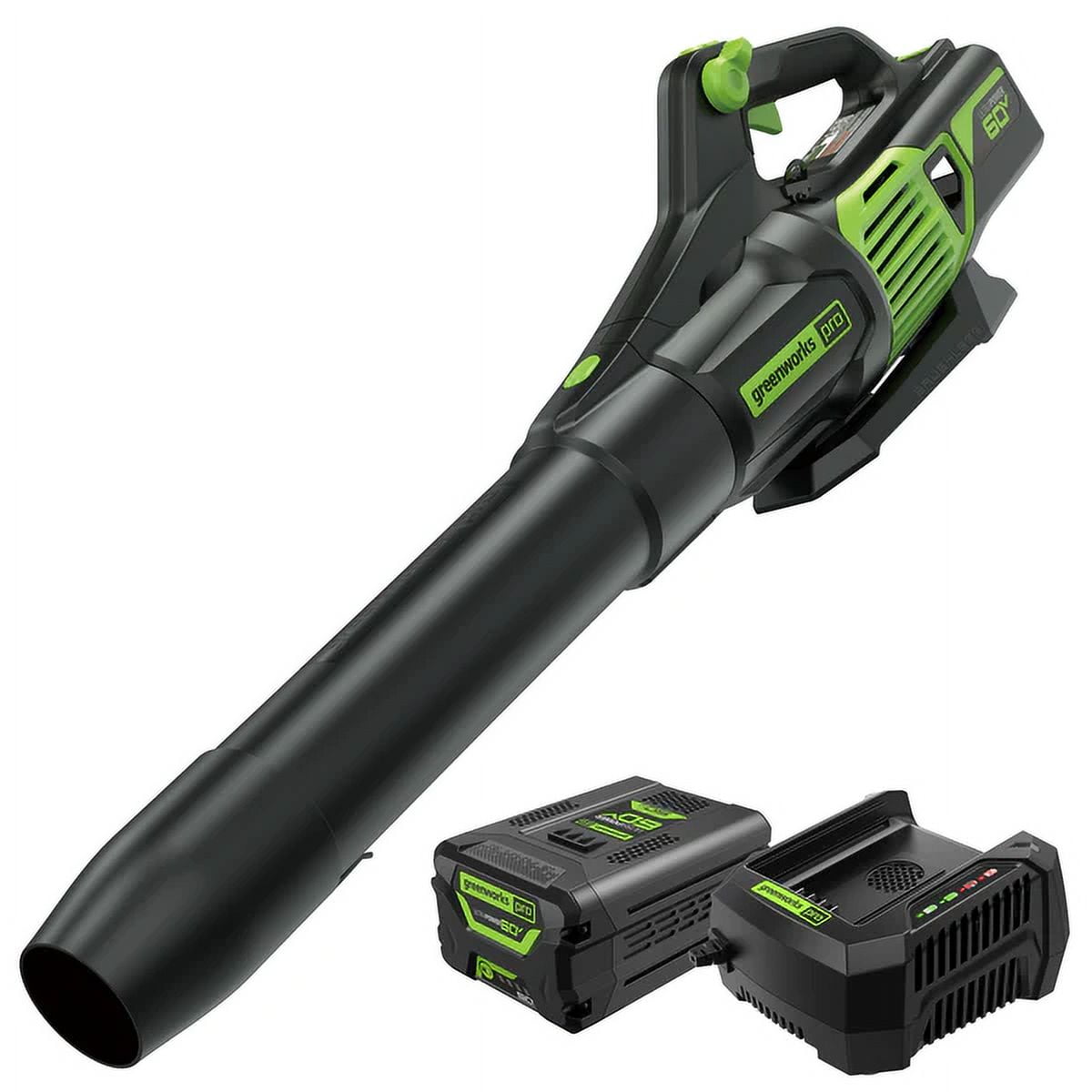 Greenworks 60V 700 CFM Cordless Battery Leaf Blower + 5.0Ah Battery & Charger 2419502