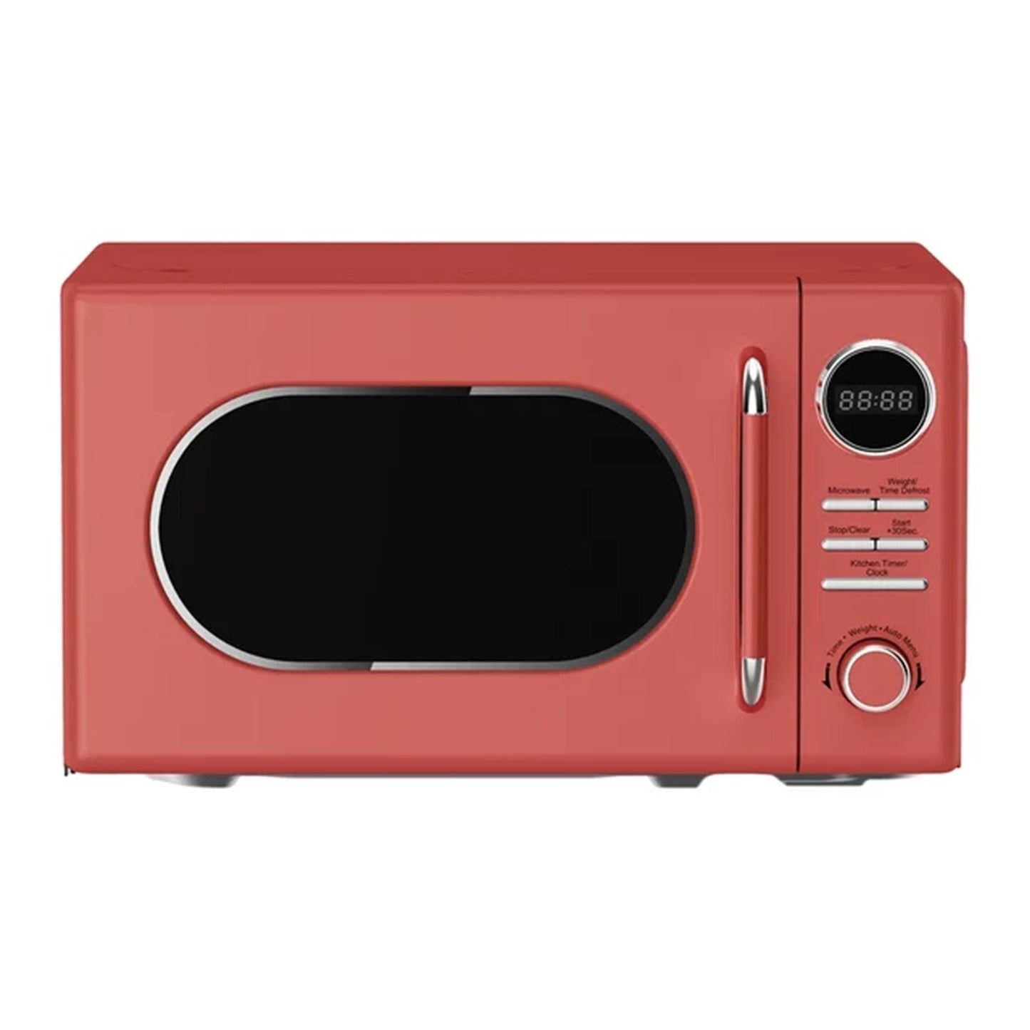 Magic Chef 0.7 Cubic Feet 700 Watt Classic Retro Countertop Microwave, Red