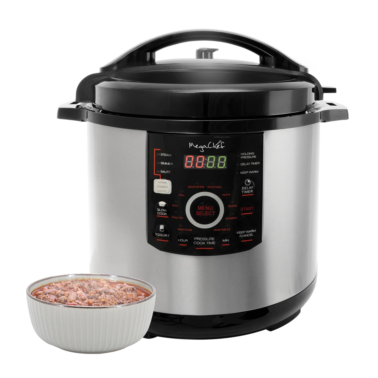 Megachef 12 Quart Pressure Cooker with 15 Presets