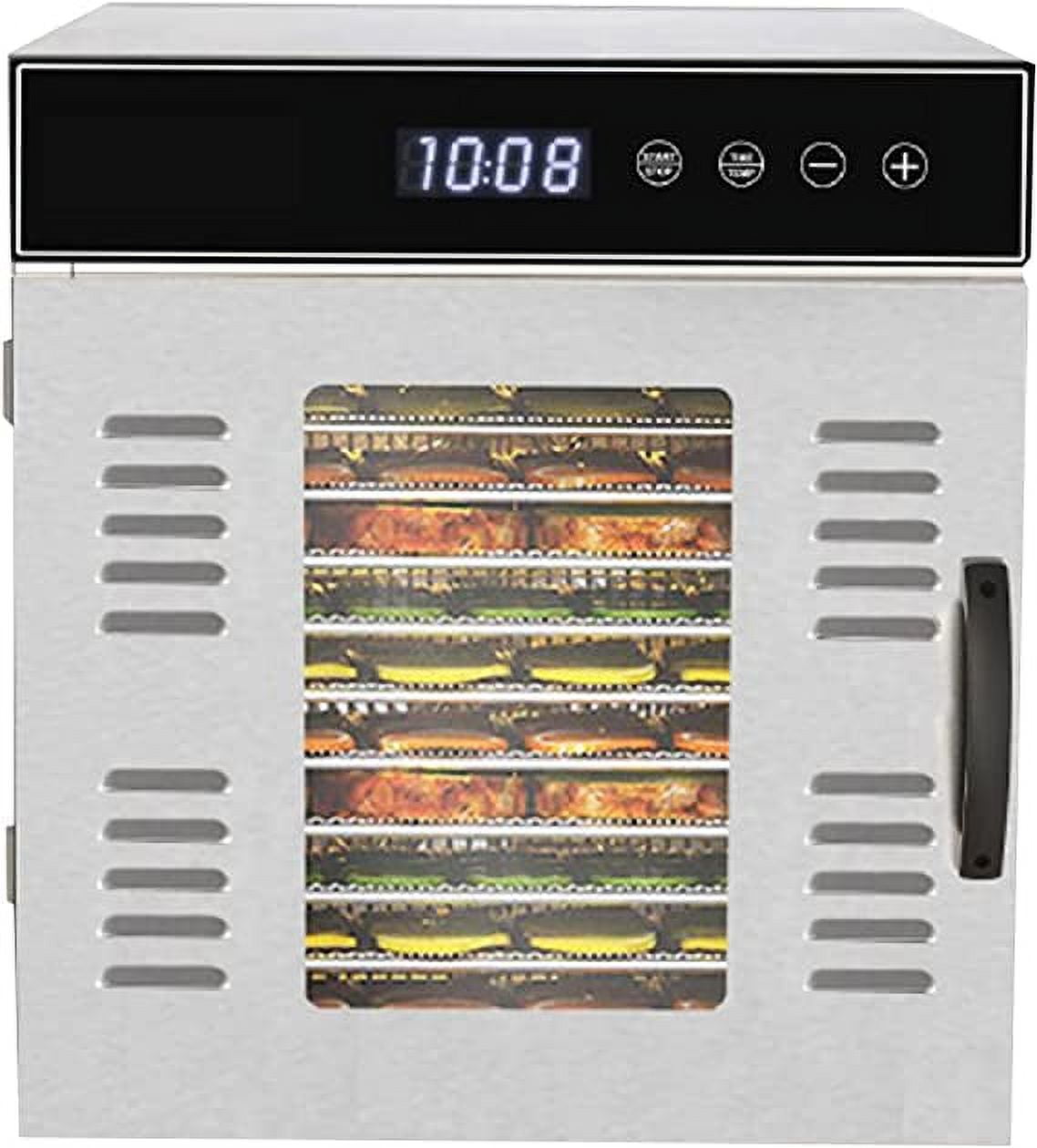 NutriChef Premium Food Dehydrator Machine - 1000 Watts 14 Shelf Stainless Steel Dehydrator with Digital Timer and Temperature Control