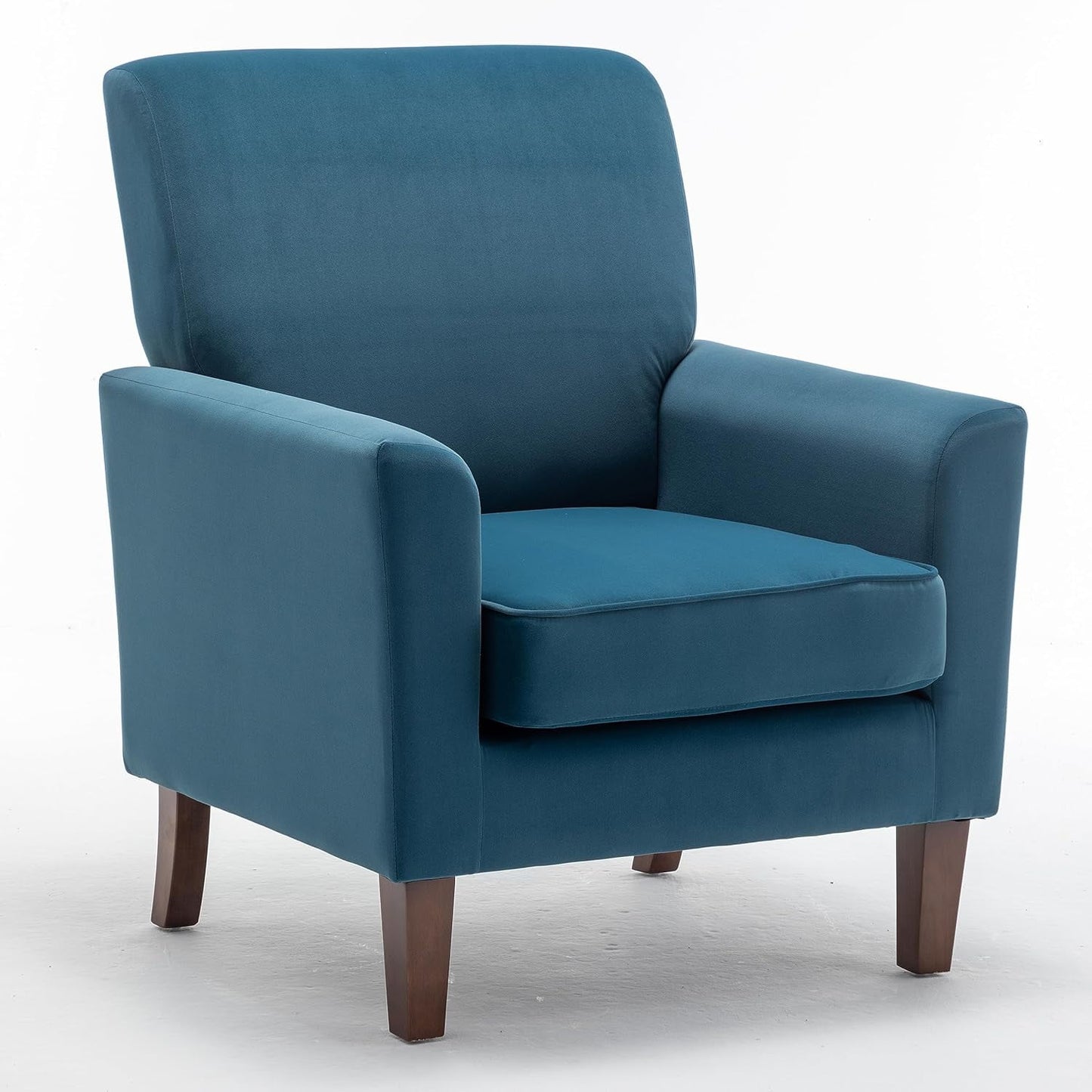 US Pride Furniture Contemporary Accent Arm Chair with Birch Wood Frame and Microfiber Upholstery Armchair for Office and Living Room Decor Removable Cushions Greenish Blue