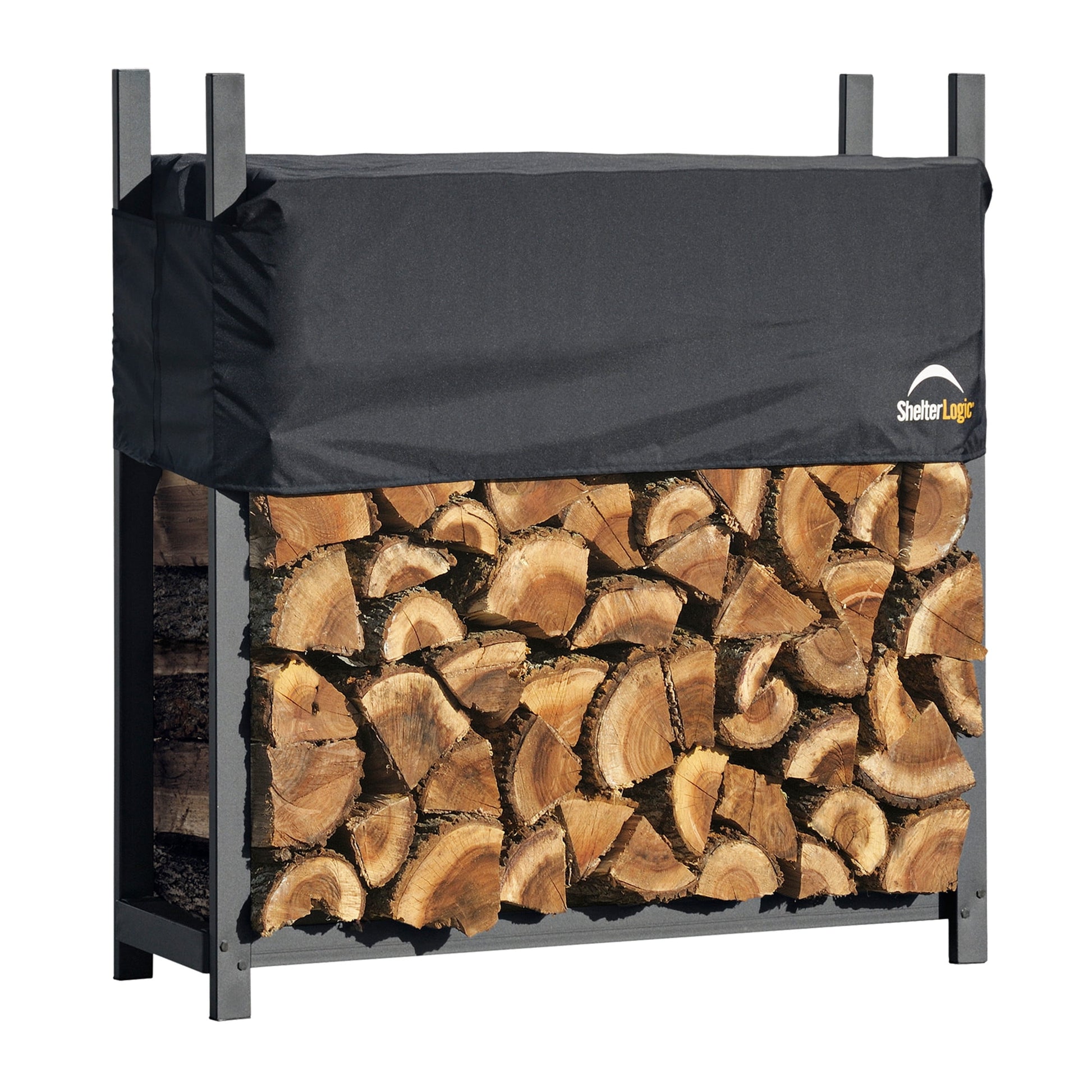 Ultra Duty Firewood Rack with Cover in 4 ft.