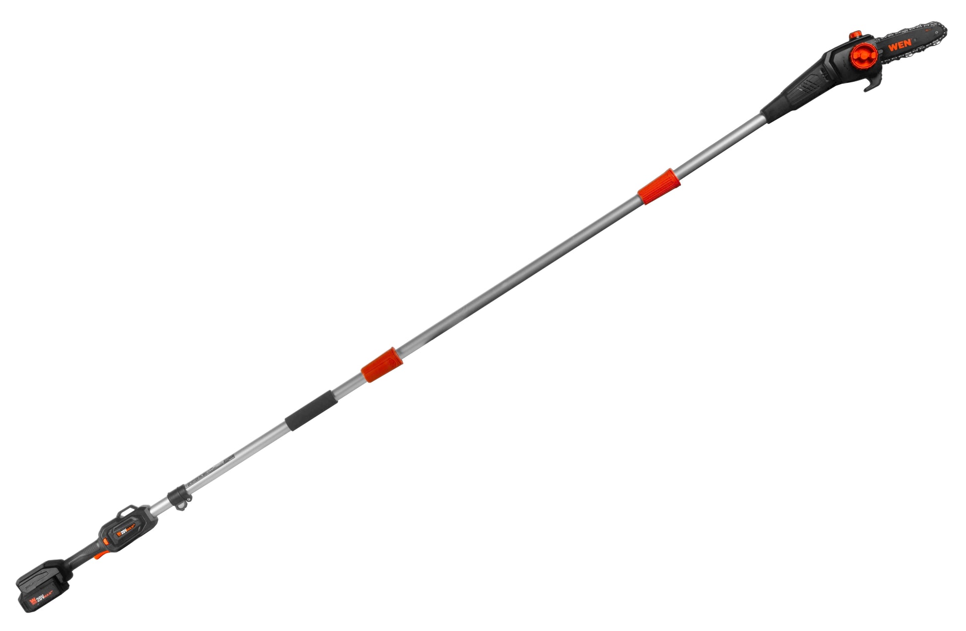WEN 20V Max Cordless 8-Inch Pole Saw with 14.5-Foot Reach, 4Ah Battery, and Charger
