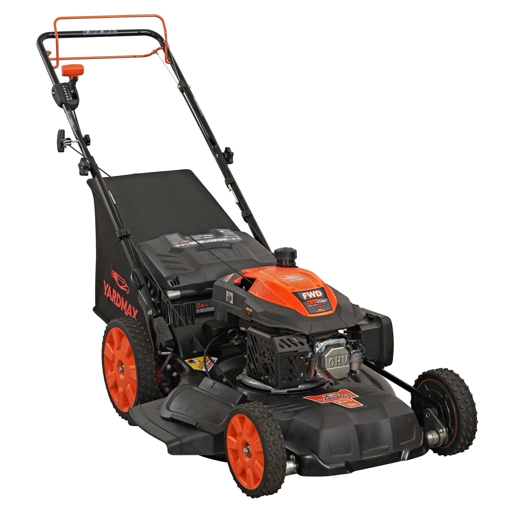 Yardmax 22" Self Propelled Lawn Mower with Seven Cutting Heights