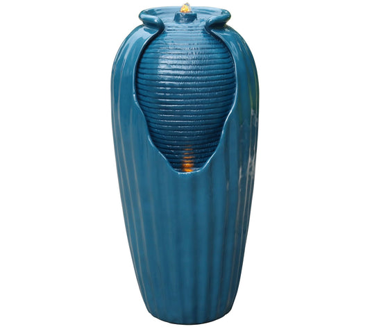 Teamson Home 32" Glazed Vase Floor Fountain