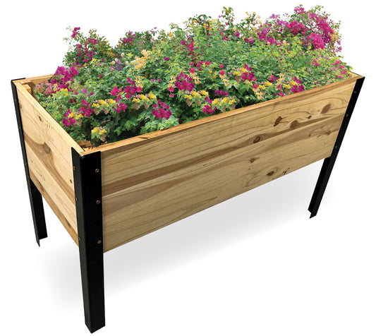 Backyard Expressions Wooden Raised Garden Plant er/Flower Bed