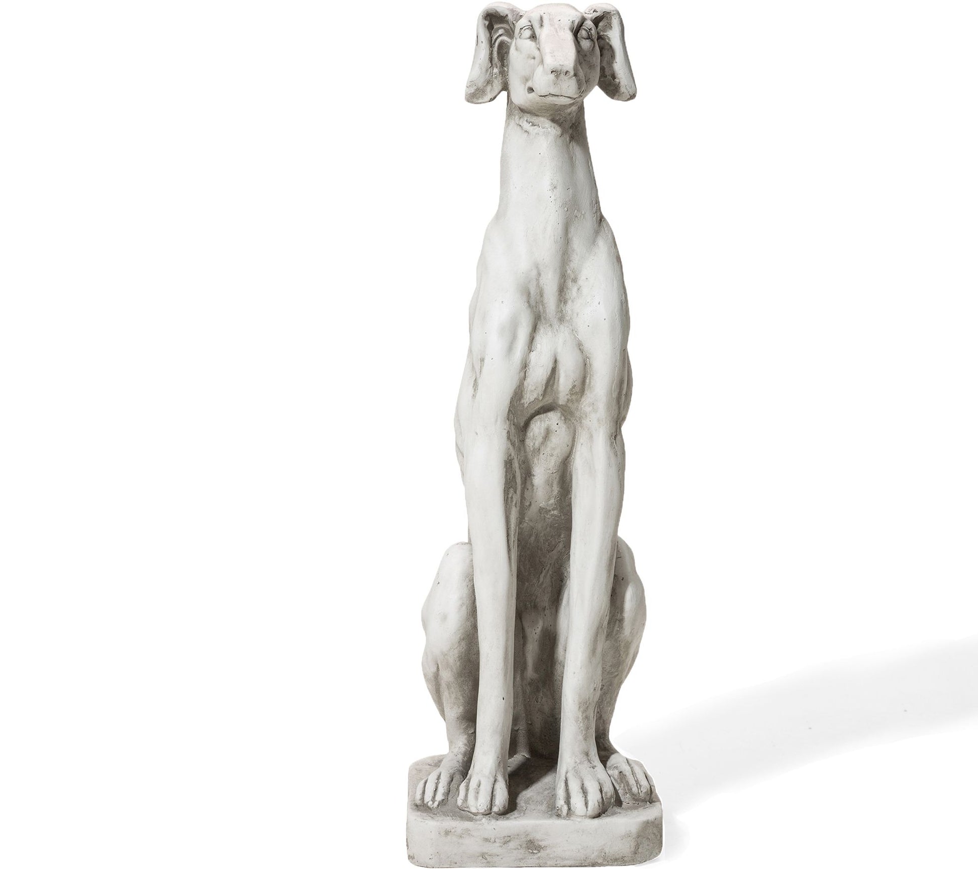 Glitzhome Elegant Sitting Dog Lawn Garden Statue