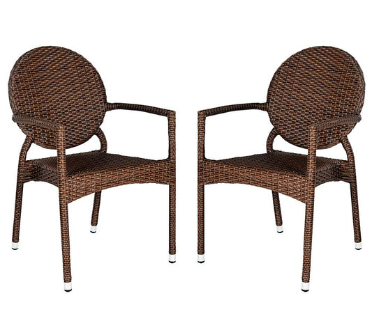 Safavieh Valdez Set of 2 Indoor/Outdoor Arm Chairs