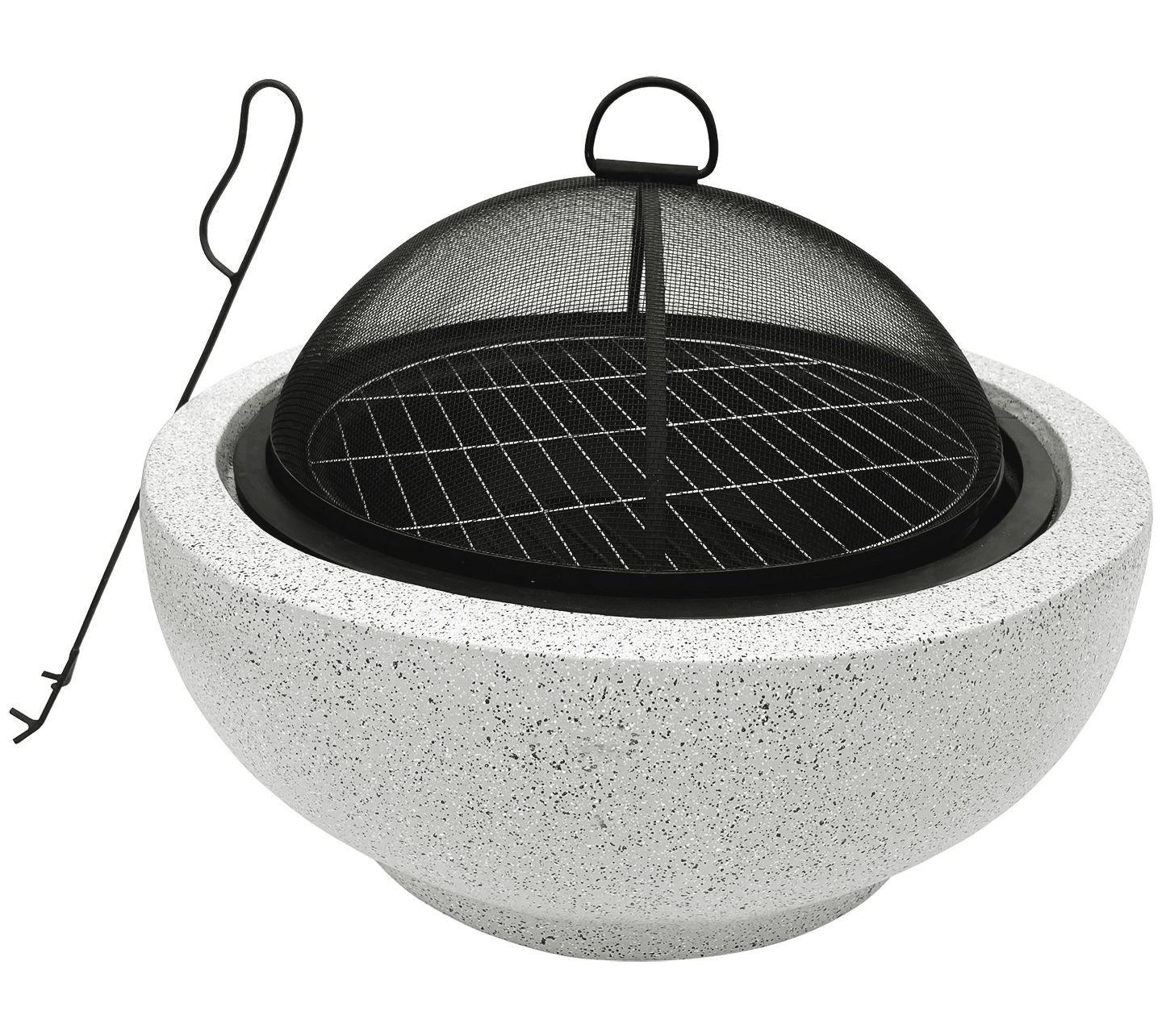 Teamson Outdoor 24" Wood Burning Fire Pit with Concrete Base