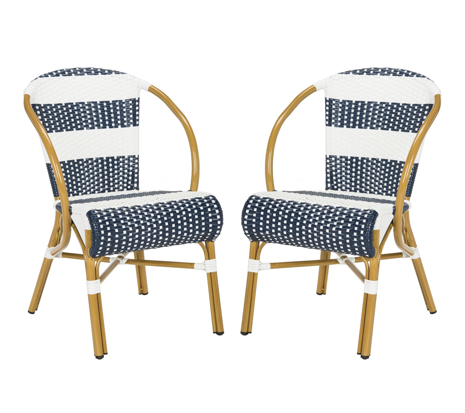 Sarita Striped French Bistro Side Chair by Safavieh