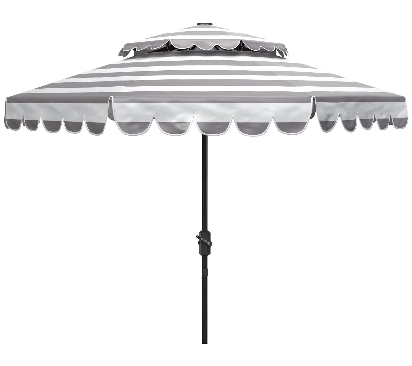 Vienna 9' Round Double Top Crank Umbrella by Safavieh