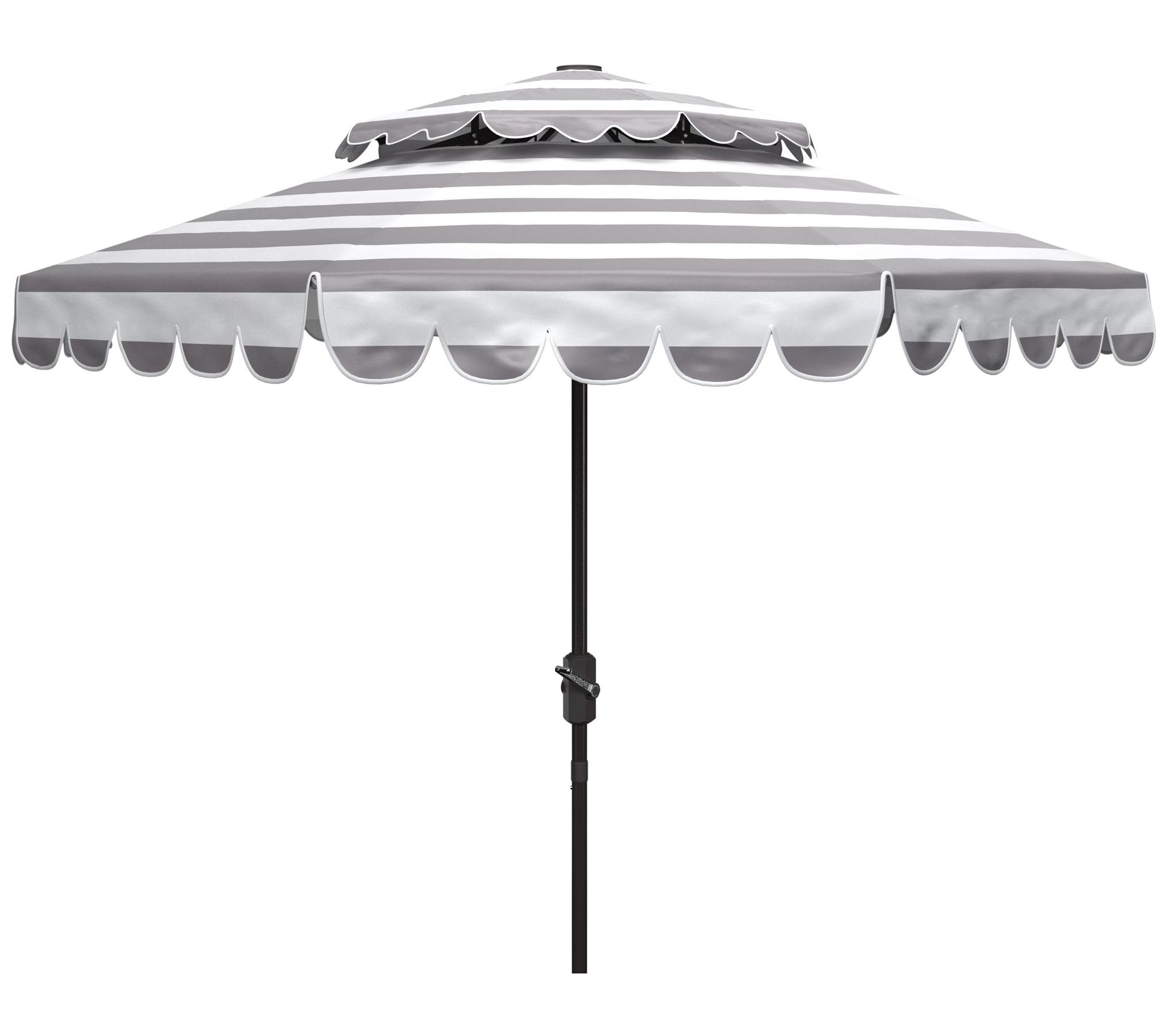 Vienna 9' Round Double Top Crank Umbrella by Safavieh