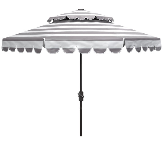 Vienna 9' Round Double Top Crank Umbrella by Safavieh