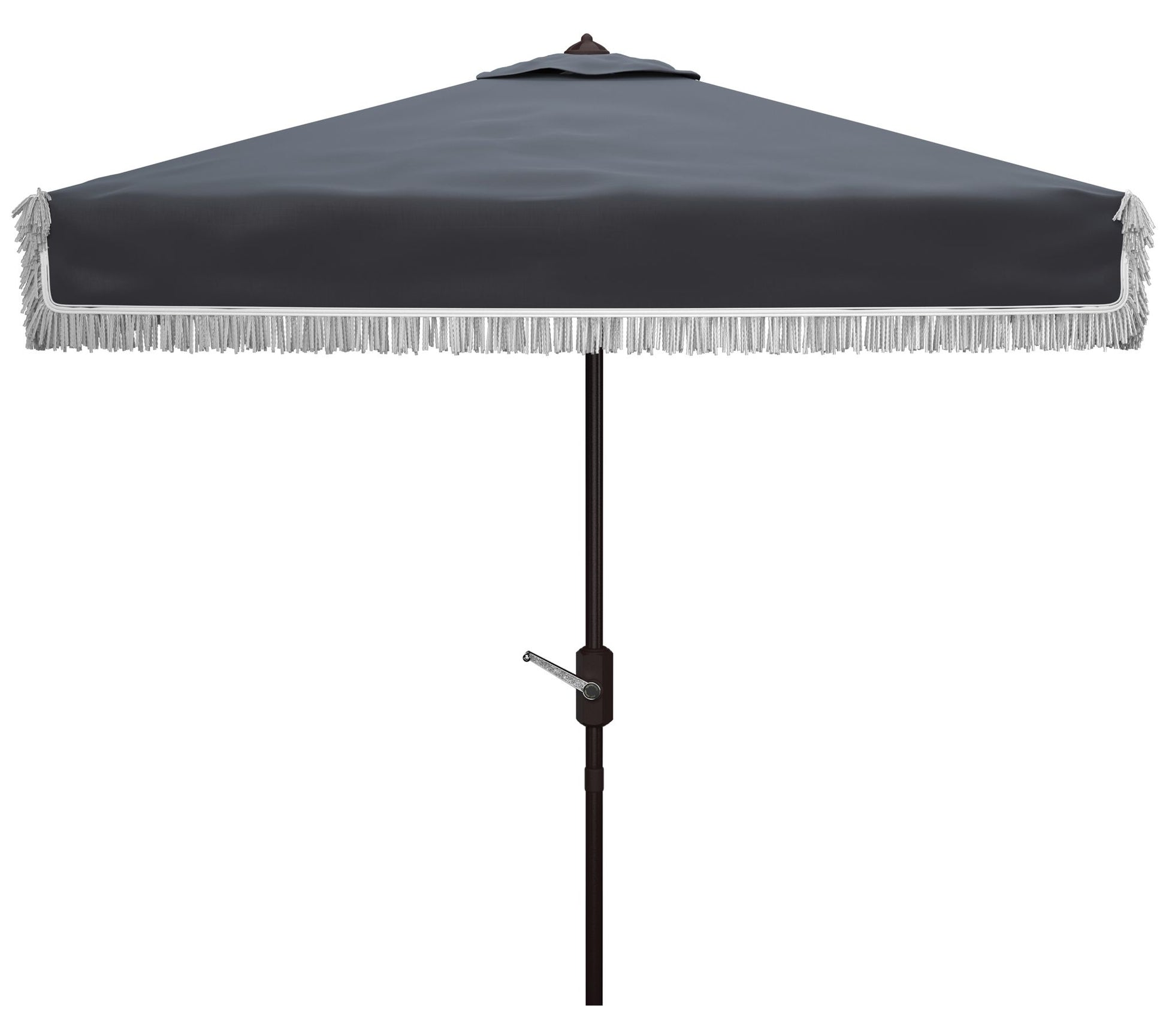 Milan Fringe 7.5' Square Crank Umbrella by Safavieh