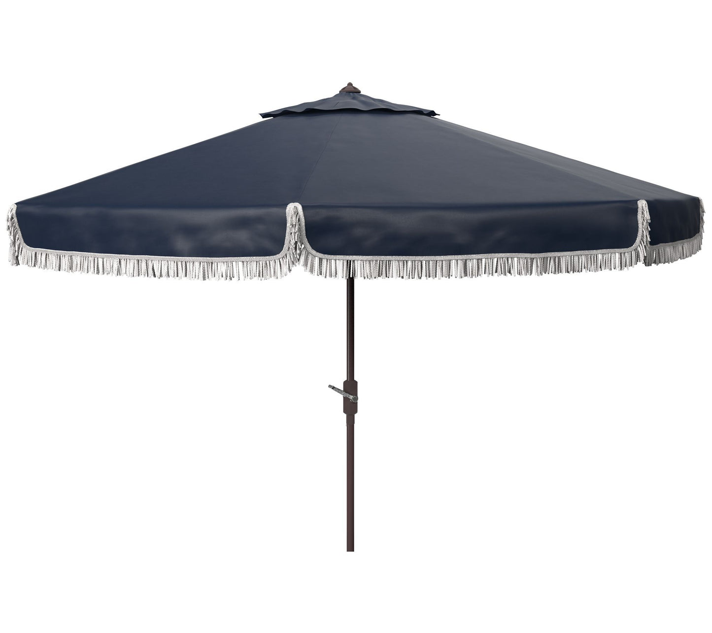 Milan Fringe 11' Round Crank Umbrella by Safavieh
