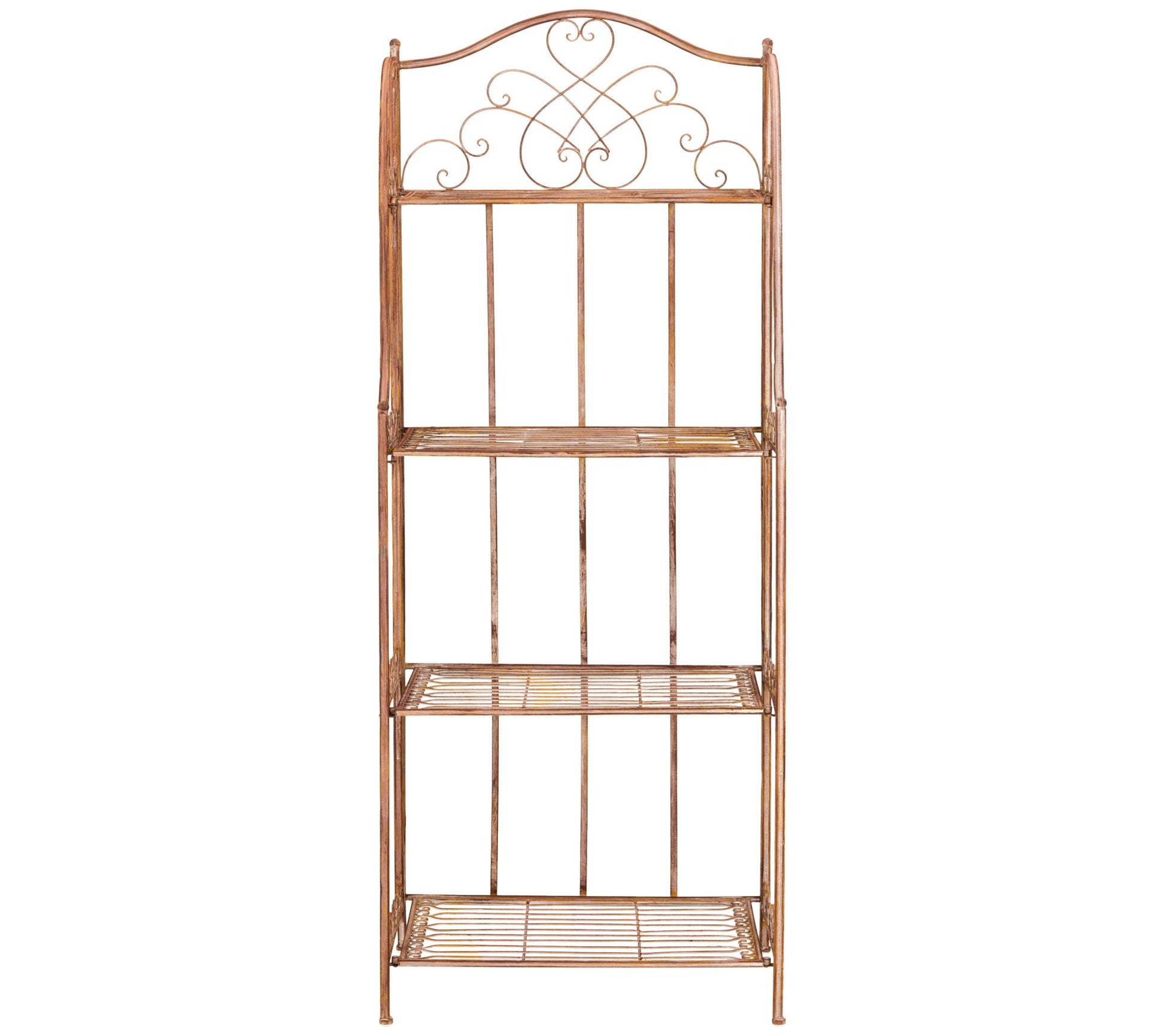 Amaris Wrought Iron 4-Tier Outdoor Baker's Rackby Safavieh