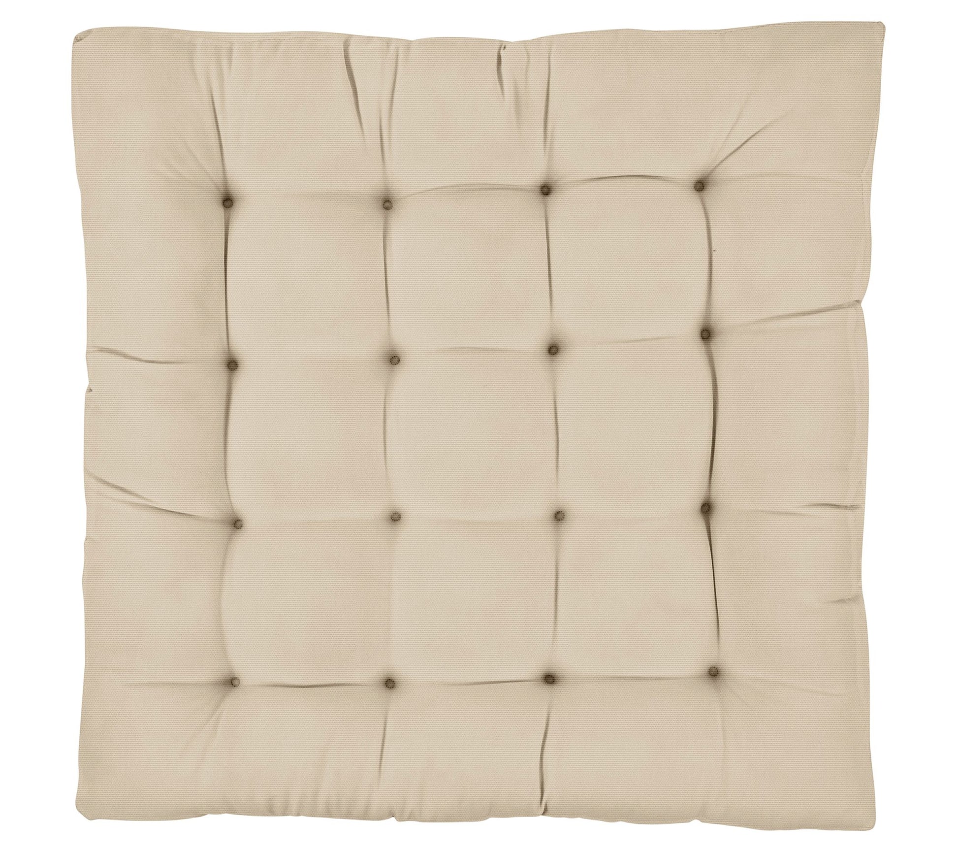 Sorra Home 40" Square Sunbrella Floor Pillow wi th Handle