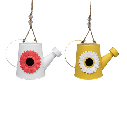 Young's Metal Garden Flower Birdhouse, Set of 2