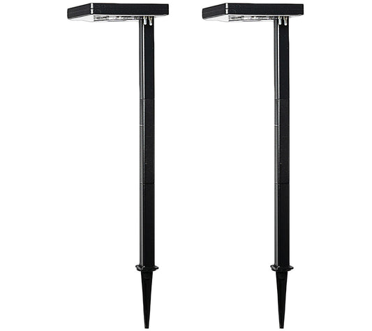 GamaSonic Set of 2 Contemporary Square Solar Path Lights