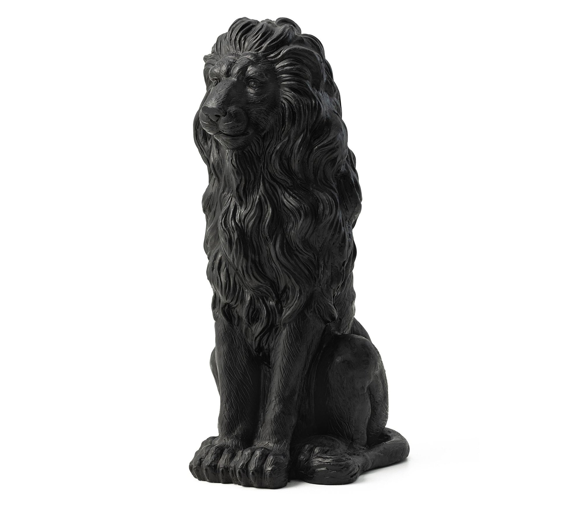 Glitzhome 28" Antinqued Detail Guardian Lion Garden Statue