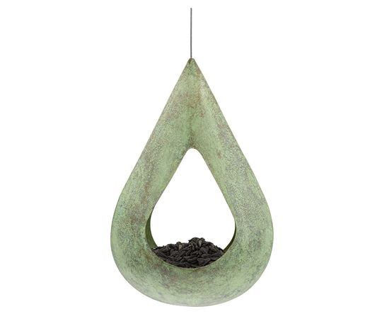 Verde Raindrop Fly-Thru Copper Bird Feeder by Good Directions