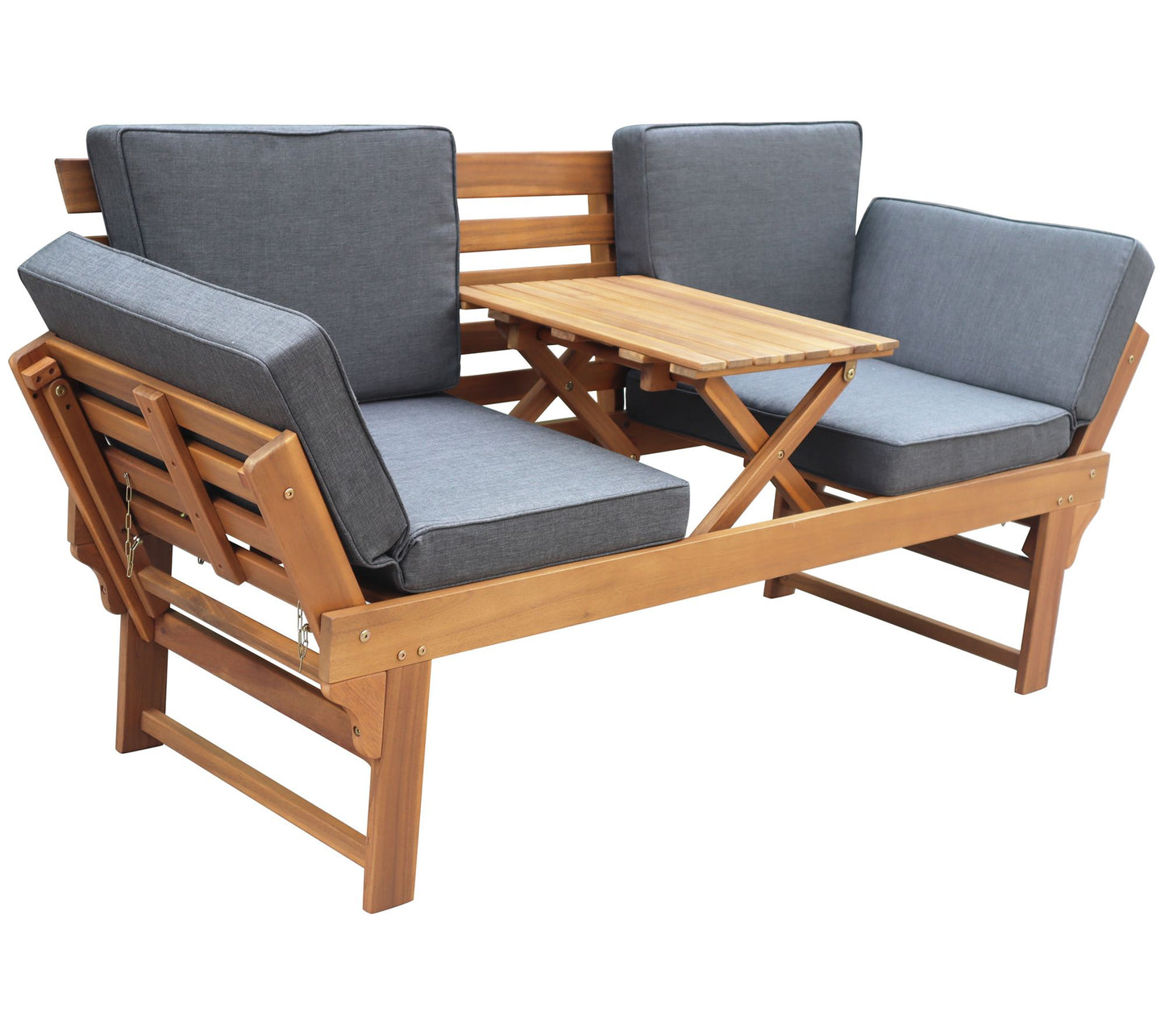 Woodland Duo Bench with Foldable Middle Table b y Sierra