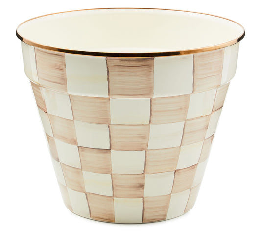 MacKenzie-Childs Mocha Check Extra Large GardenPot