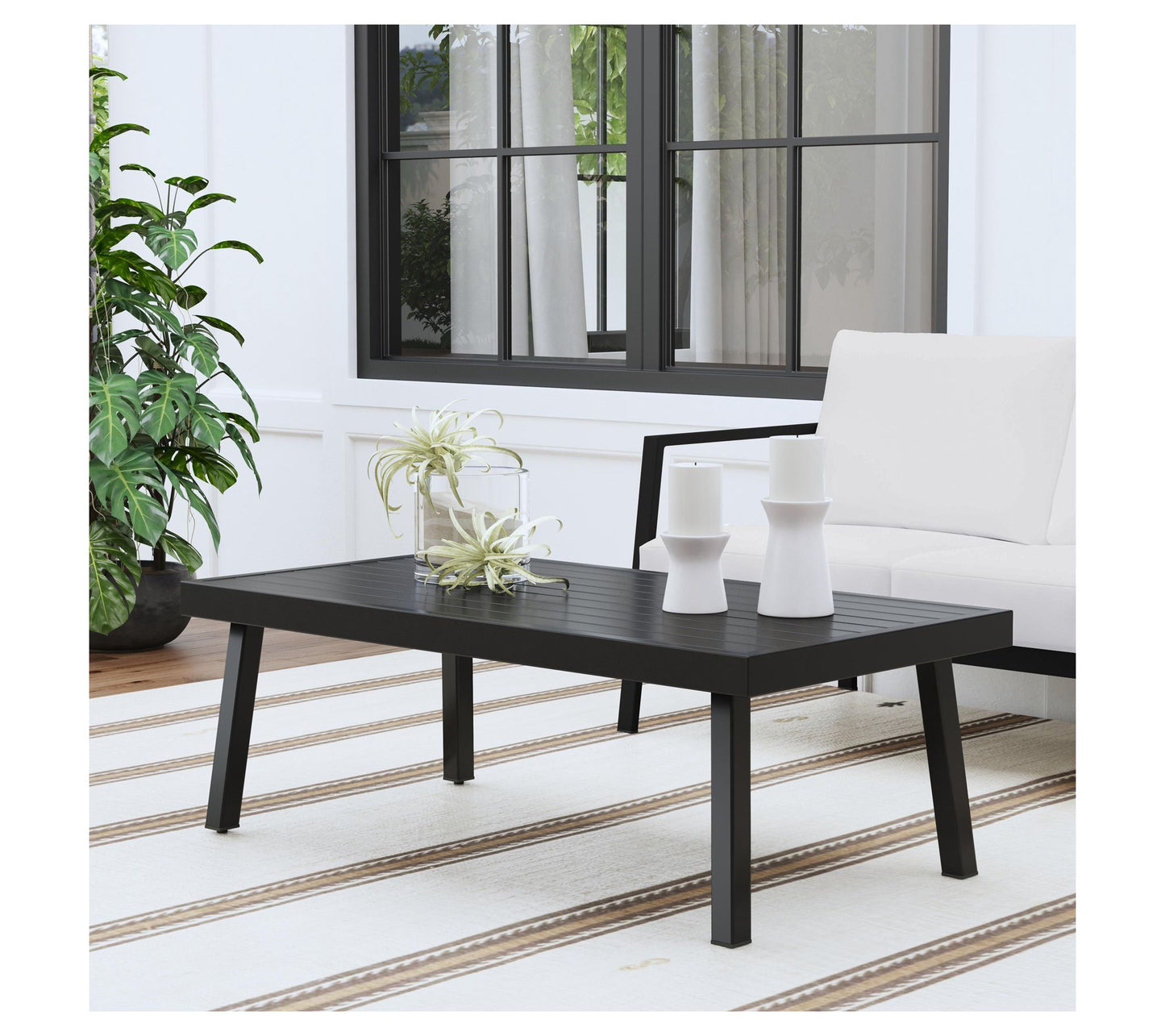 Linon Home Holland Aluminum Coffee Table