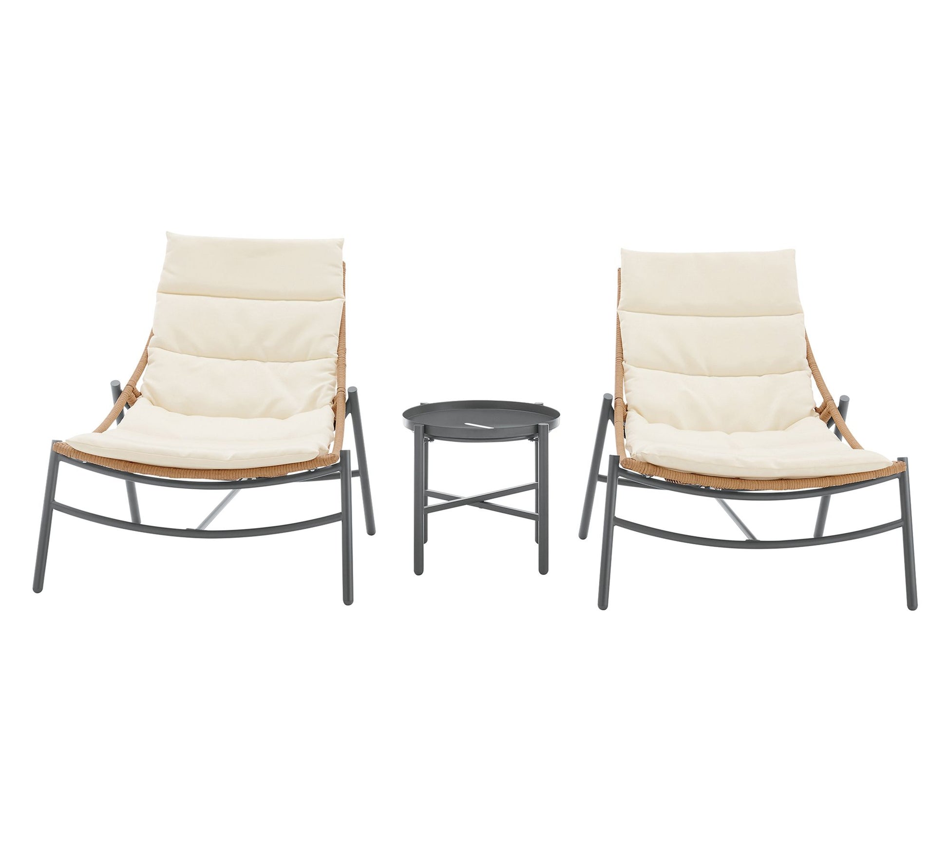 Manhattan Comfort 3-Piece Sunset Patio Conversation Set